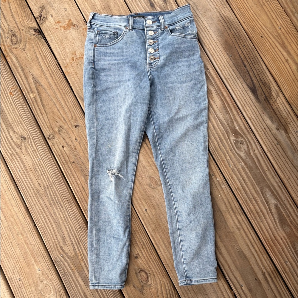 Express Highwaisted Lightwash Jeans